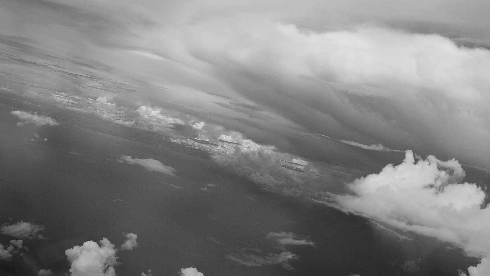 Afternoon thunderstorm cell building over Florida sawgrass marsh